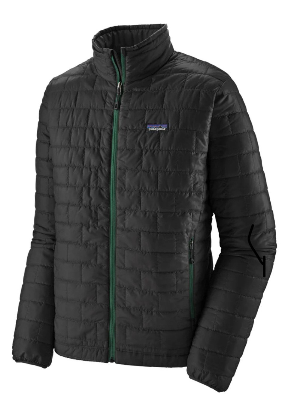 Patagonia Nano Puff Jacket Mens M Black Ibog Full Zip Insulated Primaloft 84212